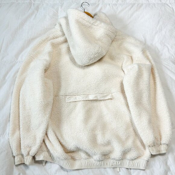 Free People FP Movement Was She Fuzzy Sherpa White Cream Hoodie Pullover Sz S - Picture 11 of 12